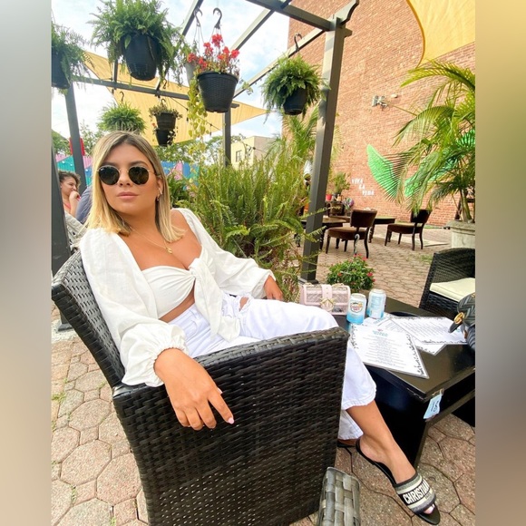 Sexy backless collar wrap crop top - Picture 2 of 5